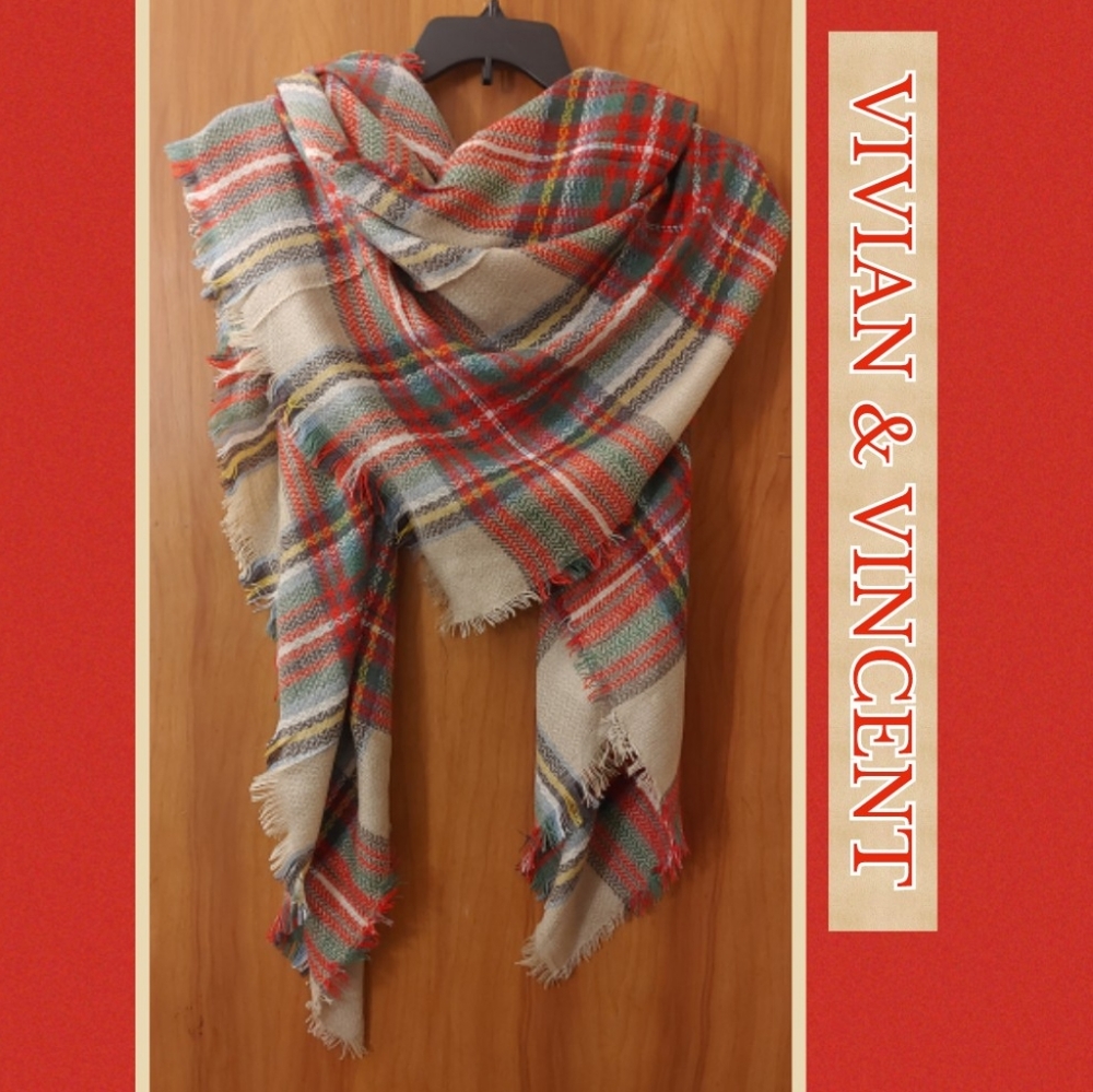 🎉Vivian & Vincent Plaid Blanket Scarf🎉